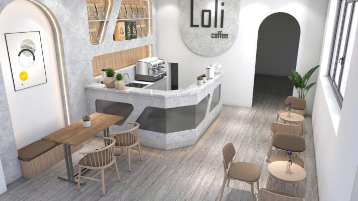 Dự án thiết kế tiệm cafe Loli