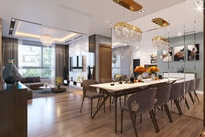 Gợi ý thiết kế căn hộ 2 phòng ngủ 70m2 tối ưu diện tích