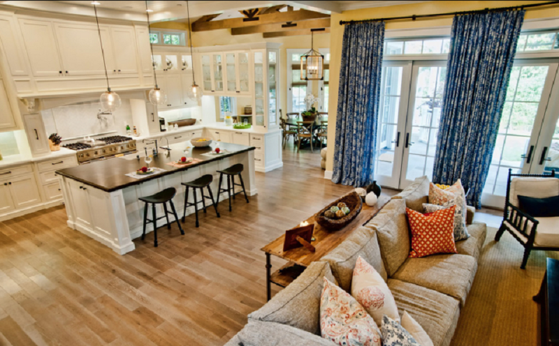 Thiết kế phòng khách và bếp thông nhau – Xu hướng mở rộng không gian sống