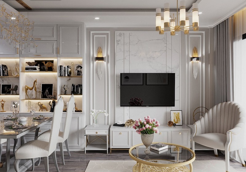 Tư vấn & báo giá thi công nội thất phòng khách Đống Đa uy tín